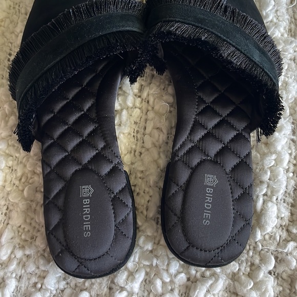 BIRDIES The Ani Black Suede with Fringe Mule Slides - EUC, Like New, Women’s 8 - Picture 4 of 8